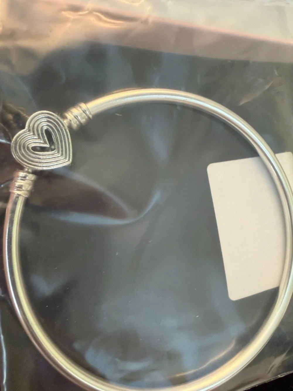 Pandora Radiating Heart Clasp Bangle Bracelet